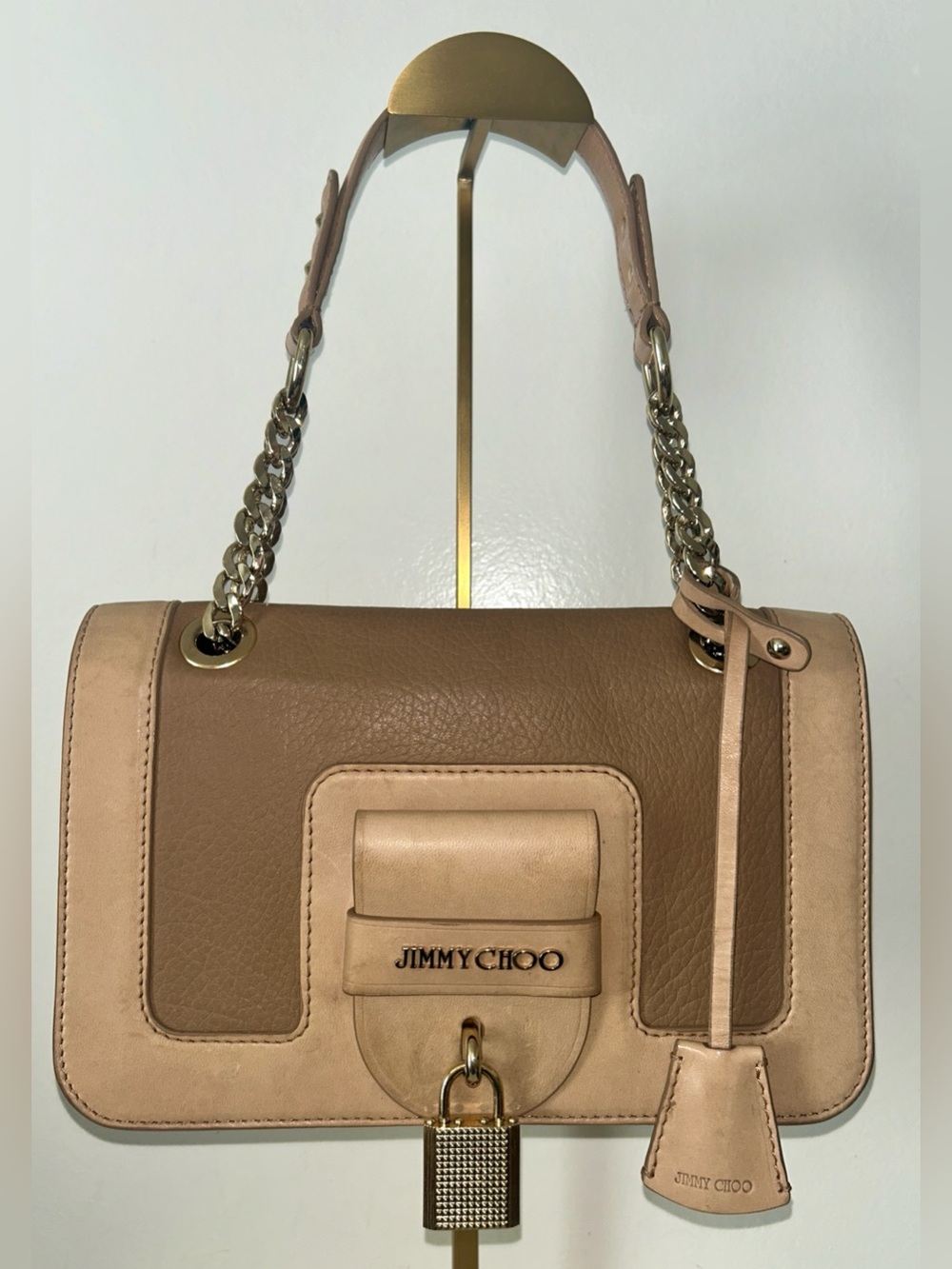 Jimmy Choo Rebel Padlock Flap Shoulder Bag.  Authentic comes with COA